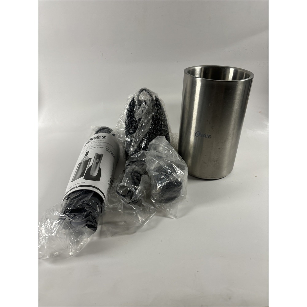 Oster Electric Wine Opener Set w/ Accessories & Stainless Steel Wine Chiller